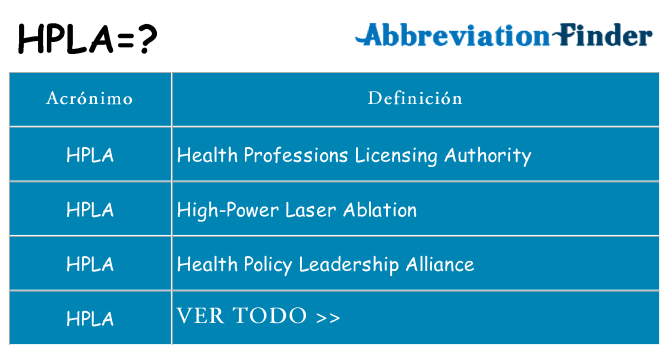 ¿Qué quiere decir hpla