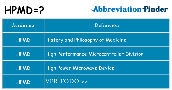 ¿Qué quiere decir hpmd