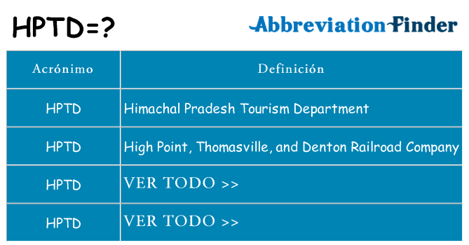 ¿Qué quiere decir hptd