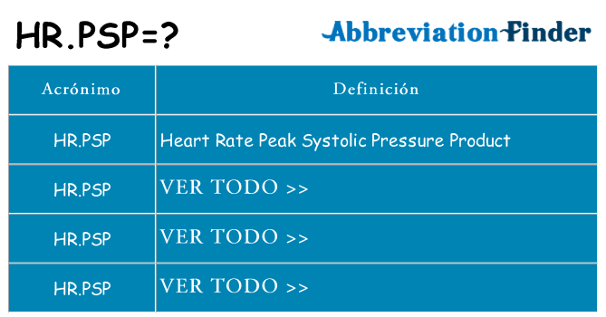 ¿Qué quiere decir hr-psp