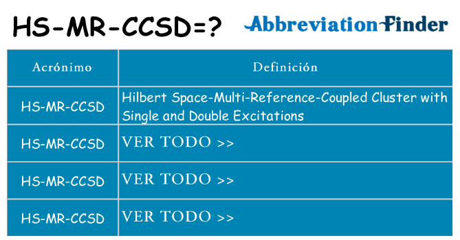 ¿Qué quiere decir hs-mr-ccsd