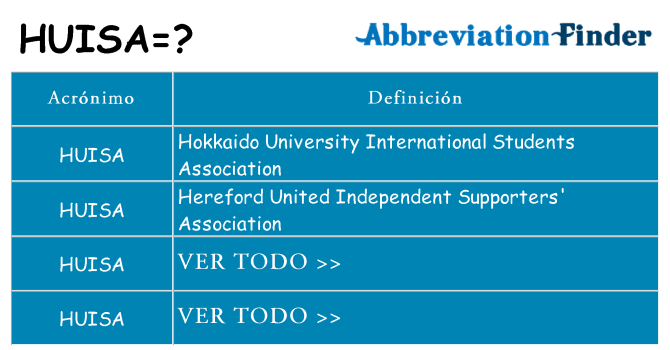 ¿Qué quiere decir huisa
