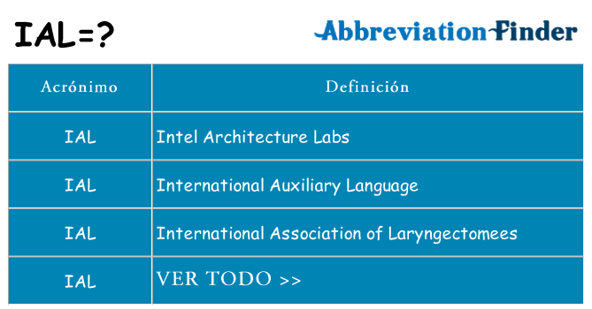 ¿Qué quiere decir ial