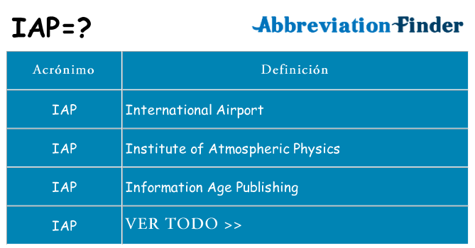 ¿Qué quiere decir iap
