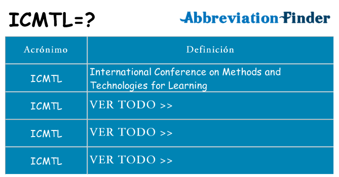 ¿Qué quiere decir icmtl
