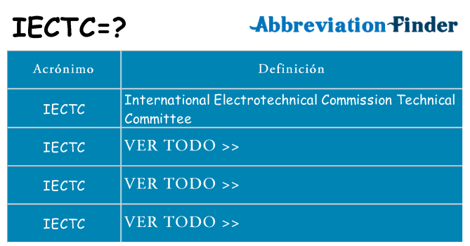 ¿Qué quiere decir iectc