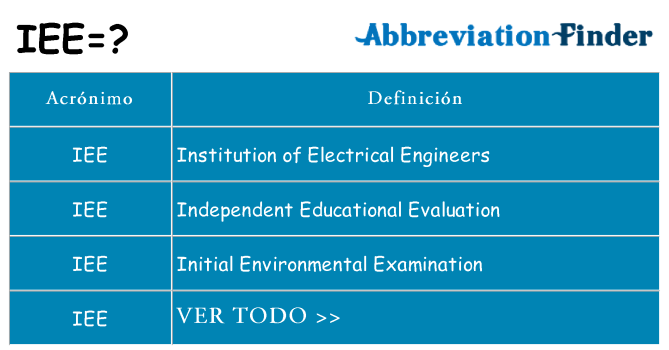 ¿Qué quiere decir iee