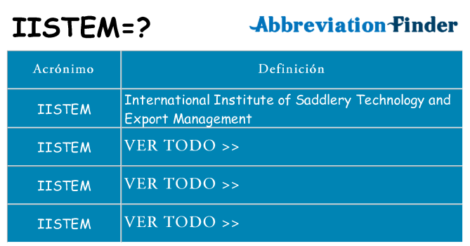 ¿Qué quiere decir iistem