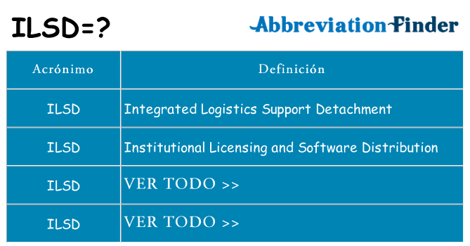 ¿Qué quiere decir ilsd