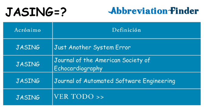 ¿Qué quiere decir jasing