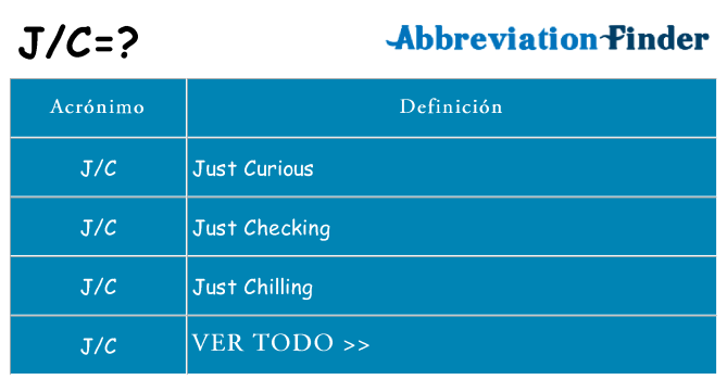 ¿Qué quiere decir jc