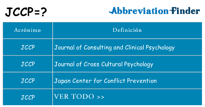 ¿Qué quiere decir jccp