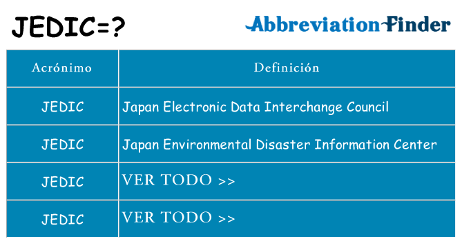 ¿Qué quiere decir jedic