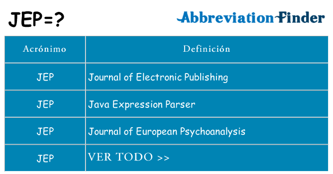 ¿Qué quiere decir jep