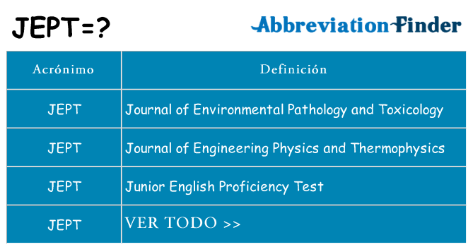 ¿Qué quiere decir jept