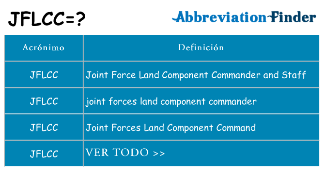 ¿Qué quiere decir jflcc