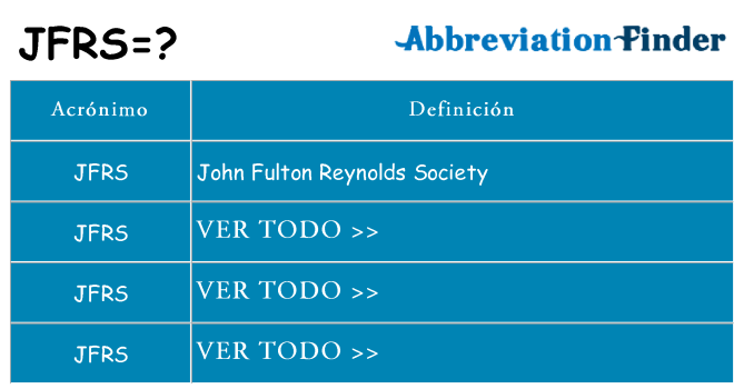 ¿Qué quiere decir jfrs