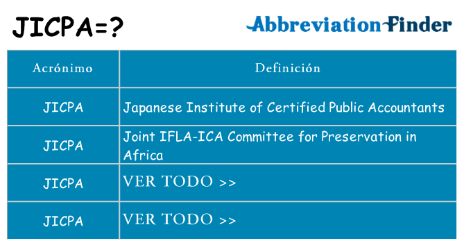 ¿Qué quiere decir jicpa