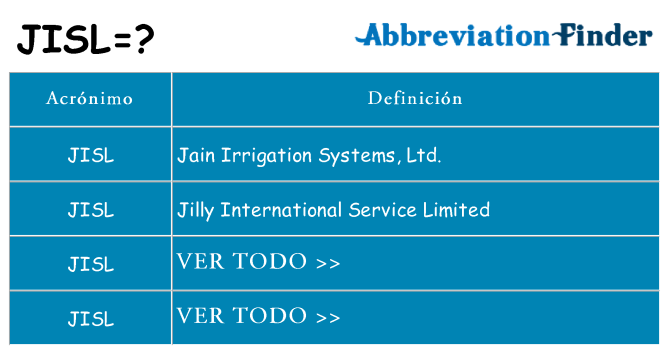 ¿Qué quiere decir jisl