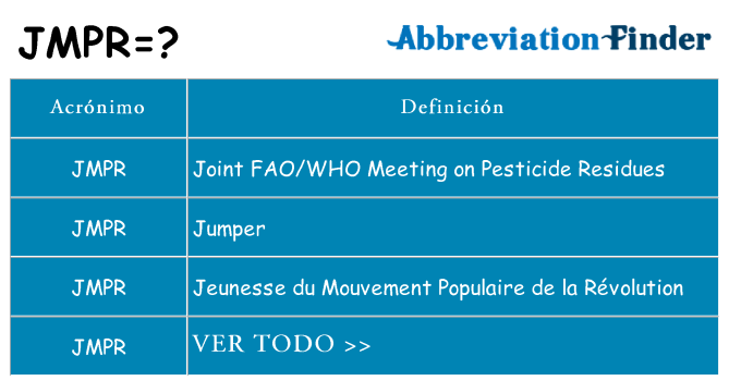 ¿Qué quiere decir jmpr