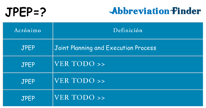 ¿Qué quiere decir jpep