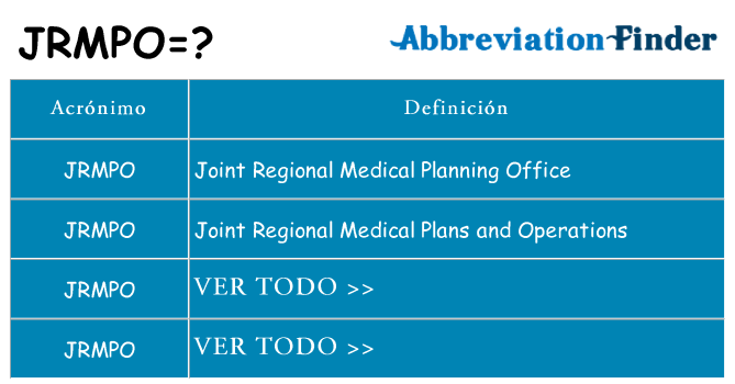 ¿Qué quiere decir jrmpo