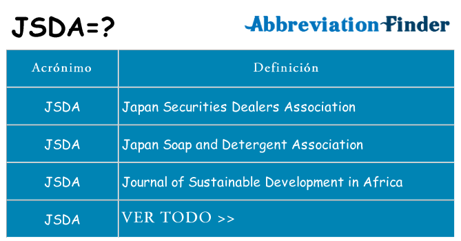 ¿Qué quiere decir jsda