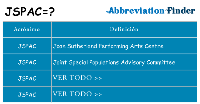 ¿Qué quiere decir jspac