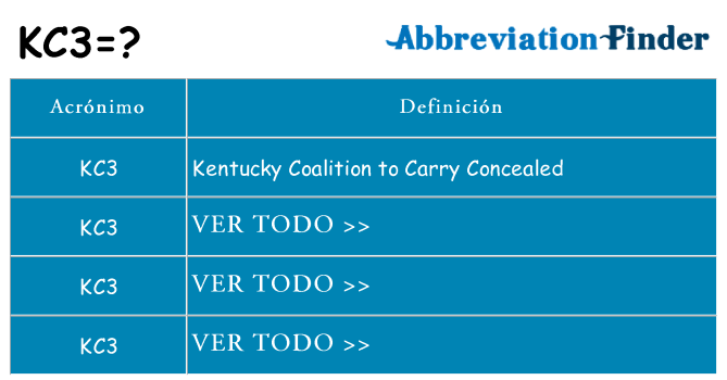 ¿Qué quiere decir kc3