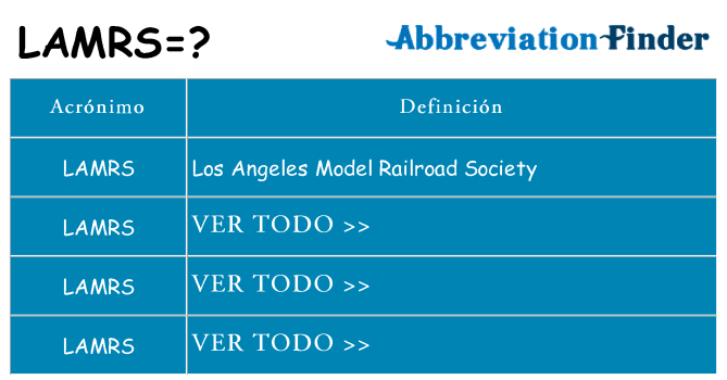 ¿Qué quiere decir lamrs