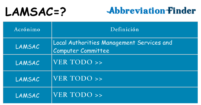 ¿Qué quiere decir lamsac