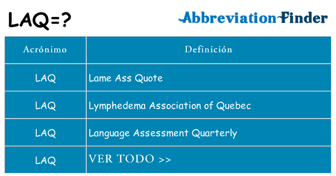 ¿Qué quiere decir laq