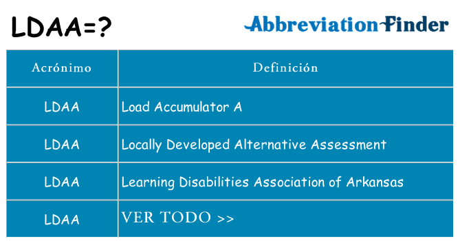 ¿Qué quiere decir ldaa
