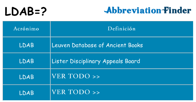 ¿Qué quiere decir ldab