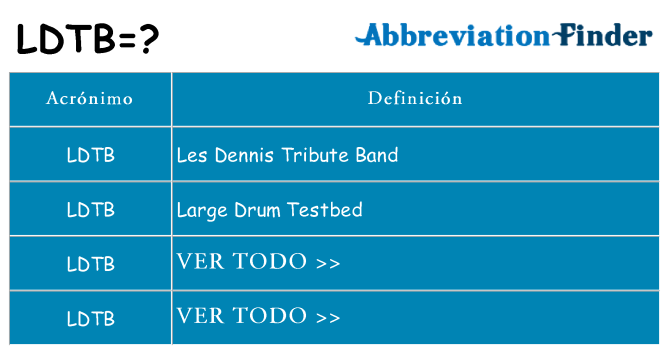 ¿Qué quiere decir ldtb