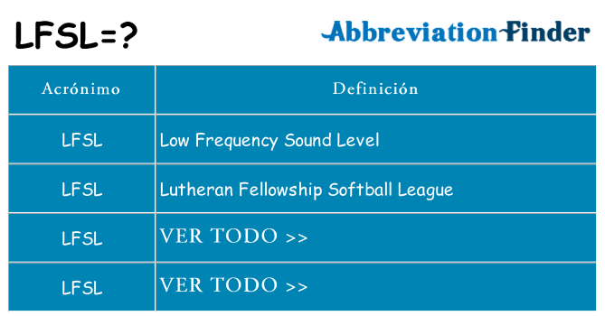 ¿Qué quiere decir lfsl