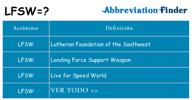¿Qué quiere decir lfsw