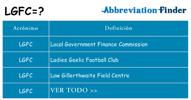 ¿Qué quiere decir lgfc