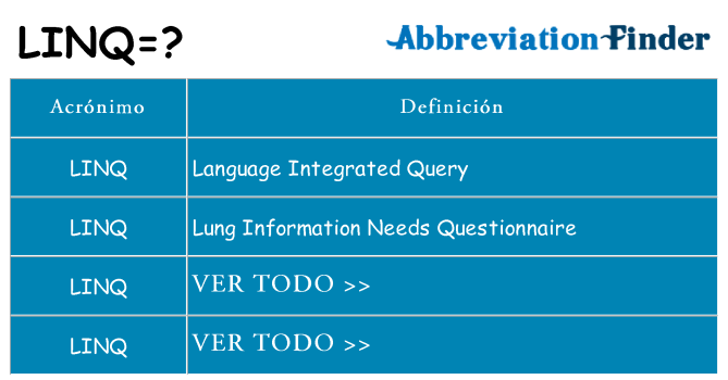 ¿Qué quiere decir linq