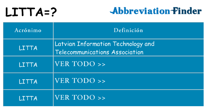 ¿Qué quiere decir litta