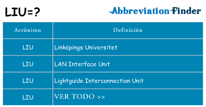 ¿Qué quiere decir liu