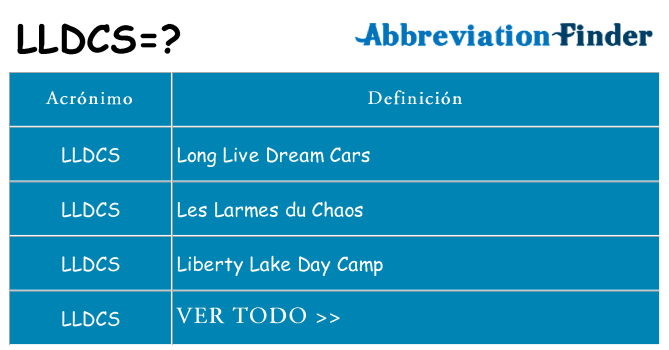 ¿Qué quiere decir lldcs