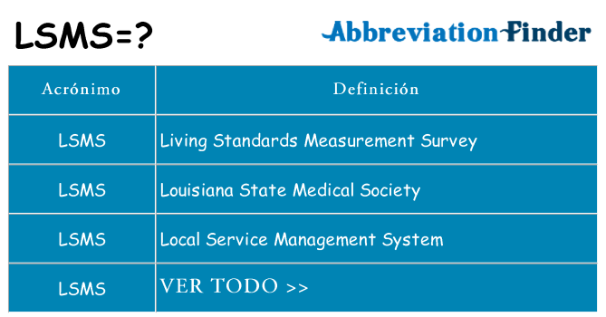 ¿Qué quiere decir lsms