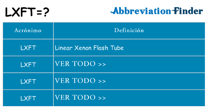 ¿Qué quiere decir lxft