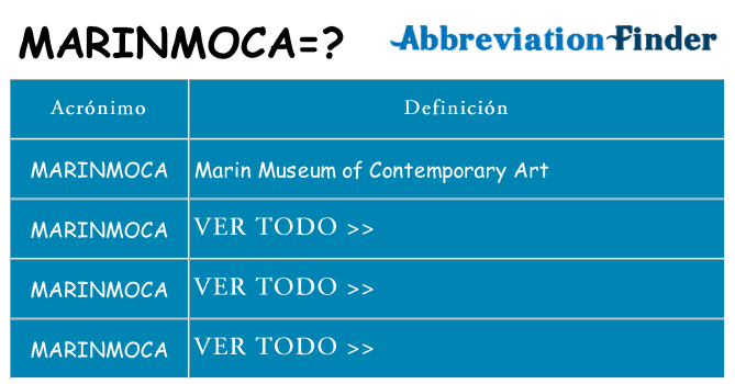 ¿Qué quiere decir marinmoca
