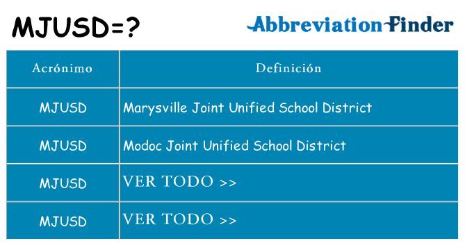¿Qué quiere decir mjusd