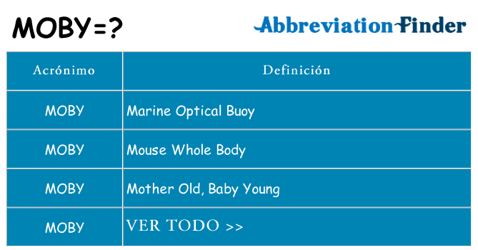 ¿Qué quiere decir moby