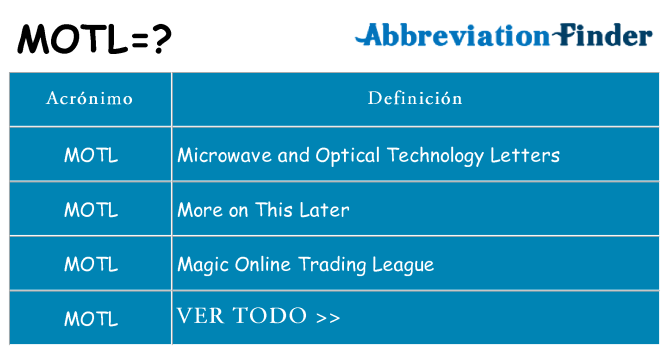 ¿Qué quiere decir motl