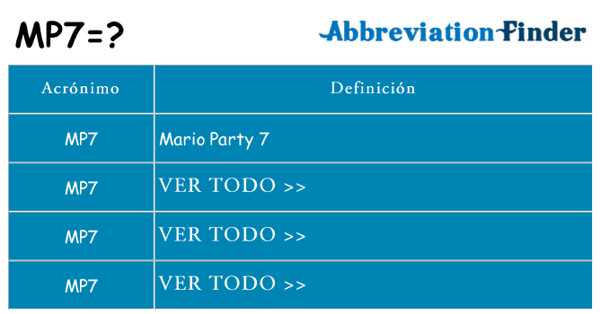 ¿Qué quiere decir mp7