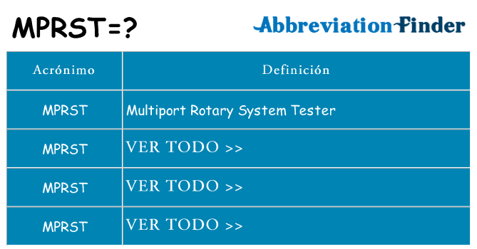 ¿Qué quiere decir mprst